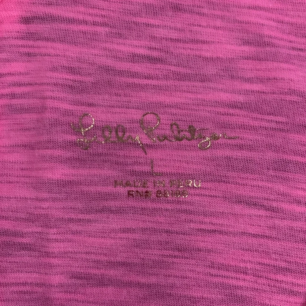 EUC Women’s size L Lilly Pulitzer pink ruffled tank top - Picture 3 of 6
